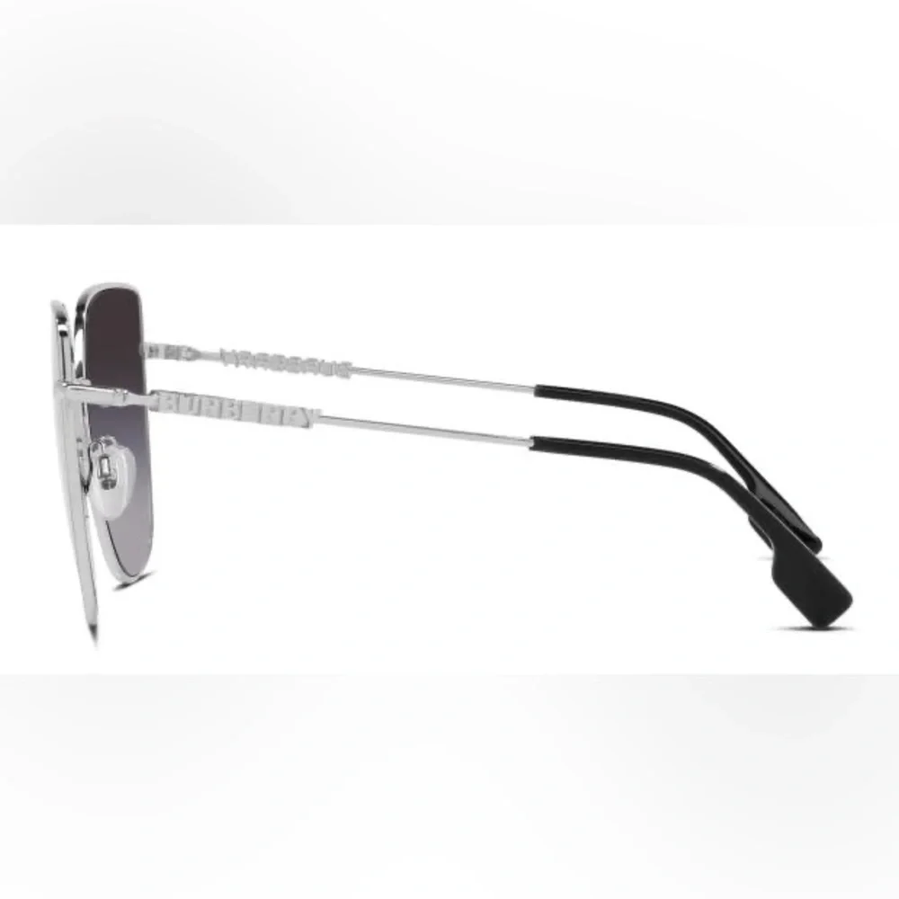 NEW‼️BURBERRY BE3143 Alexis Silver Square with Gray Gradient Lens